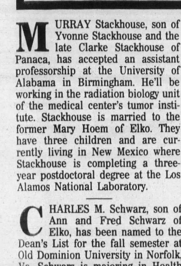 Clipping from Elko Daily Free Press